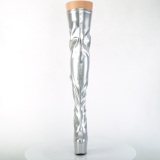 Silver 18 cm ADORE-3000HWR Hologram overknee platåstövlar - pole dance overknees