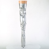 Silver 18 cm ADORE-3000HWR Hologram overknee platåstövlar - pole dance overknees