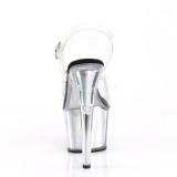 Silver 18 cm ADORE-708HGI Hologram platå klackar skor
