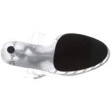 Silver 18 cm ADORE-708VLRS platå klackar skor med strass stenar