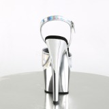 Silver 18 cm ADORE-709HGCH Hologram platå klackar skor