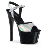 Silver 18 cm SKY-309HG Hologram platform high heels shoes