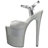 Silver Glitter 20 cm FLAMINGO-809-2G High Heels Platform