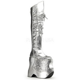 Silver Glitter 22 cm FABULOUS-3035 Overknee St�vlar f�r Drag Queen