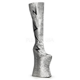 Silver Glitter 34 cm VIVACIOUS-3016 Overknee St�vlar f�r Drag Queen