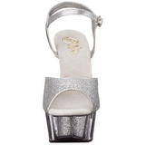 Silver Glittra 15 cm DELIGHT-609-5G Högklackade Sandaletter