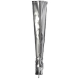 Silver Konstl�der 13 cm SEDUCE-3000 L�rh�ga St�vlar f�r M�n
