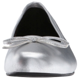 Silver Konstlder ANNA-01 stora storlekar ballerina skor