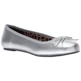 Silver Konstlder ANNA-01 stora storlekar ballerina skor