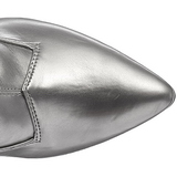 Silver Konstldere 13 cm SEDUCE-3000 Thigh High Boots for Men