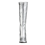 Silver Konstldere 7,5 cm GOGO-300 High Heeled Womens Boots for Men