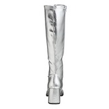 Silver Konstl�dere 7,5 cm GOGO-300 High Heeled Womens Boots for Men