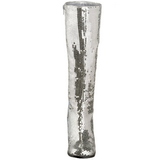 Silver Paljetter 8 cm SPECTACUL-300SQ H�ga Damst�vlar f�r M�n