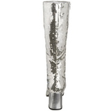Silver Paljetter 8 cm SPECTACUL-300SQ H�ga Damst�vlar f�r M�n