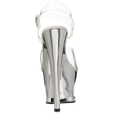 Silver Transparent 18 cm MOON-708DMCH High Heels Platform