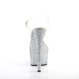 Silver glitter plat 18 cm ADORE-708LG hgklackat fr pole dance