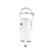 Silver glitter platå 18 cm ADORE-709HGG pleaser high heels skor