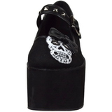 Skull canvas 8 cm CLICK-02-3 lolita shoes gothic platform shoes