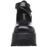 Svart 13,5 cm DYNAMITE-03 lolita skor goth wedge platåskor med kilklack