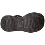 Svart 13 cm DemoniaCult DYNAMITE-02 lolita sandaler med kilklack