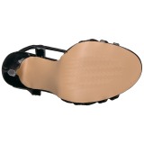 Svart 13 cm Pleaser AMUSE-13 högklackade sandaletter