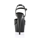 Svart 15 cm DELIGHT-609 pleaser high heels skor