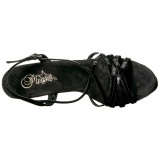 Svart 15 cm Pleaser DELIGHT-613 Högklackade sandaletter med platå