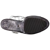 Svart 18 cm FLASHDANCE-708 strippskor poledance sandaletter skor LED glödlampa