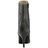 Svart Konstl�der 10 cm DREAM-1020 stora storlekar st�vletter dam