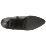 Svart Konstl�der 10 cm DREAM-1020 stora storlekar st�vletter dam
