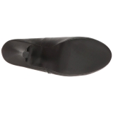 Svart Konstl�der 11,5 cm PINUP-01 stora storlekar pumps skor