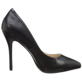 Svart Konstl�der 13 cm AMUSE-20 Pumps H�gklackade Herrskor