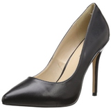 Svart Konstl�der 13 cm AMUSE-20 Pumps H�gklackade Herrskor