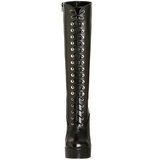 Svart Konstl�der 13 cm ELECTRA-2020 H�ga Damst�vlar f�r M�n