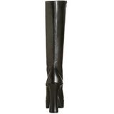 Svart Konstl�der 13 cm ELECTRA-2020 H�ga Damst�vlar f�r M�n