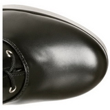 Svart Konstl�der 13 cm ELECTRA-2020 H�ga Damst�vlar f�r M�n