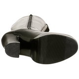 Svart Konstl�der 13 cm ELECTRA-2020 H�ga Damst�vlar f�r M�n
