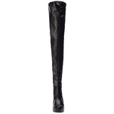 Svart Konstl�der 13 cm ELECTRA-3000Z L�rh�ga Overknee St�vlar f�r M�n