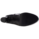 Svart Konstl�der 13 cm ELECTRA-3000Z L�rh�ga Overknee St�vlar f�r M�n