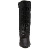 Svart Konstl�der 13 cm SEDUCE-1020 Dam St�vletter f�r M�n