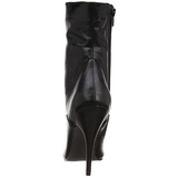Svart Konstl�der 13 cm SEDUCE-1020 Dam St�vletter f�r M�n