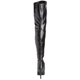 Svart Konstl�der 13 cm SEDUCE-3000 L�rh�ga St�vlar f�r M�n