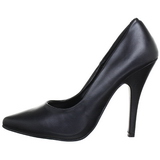 Svart Konstl�der 13 cm SEDUCE-420 Pumps H�gklackade Herrskor