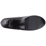 Svart Konstl�der 14,5 cm Burlesque TEEZE-06W pumps f�r m�n med breda f�tter