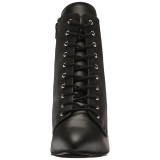 Svart Konstl�der 7,5 cm DIVINE-1020 stora storlekar st�vletter dam