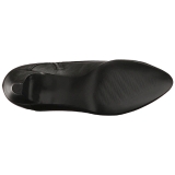 Svart Konstl�der 7,5 cm DIVINE-1020 stora storlekar st�vletter dam