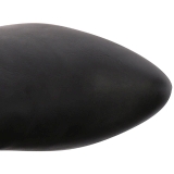 Svart Konstl�der 7,5 cm DIVINE-2018 stora storlekar st�vlar dam