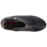 Svart Konstl�der 7,5 cm KIMBERLY-102 stora storlekar st�vletter dam