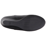 Svart Konstl�der 7,5 cm KIMBERLY-102 stora storlekar st�vletter dam
