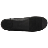 Svart Konstl�der ANNA-02 stora storlekar ballerina skor